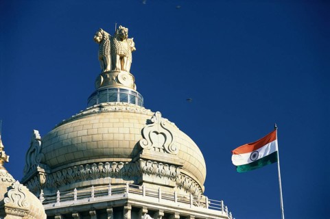 Vidhana Soudha built in 1956, Bangalore, Karnataka, India, Asia