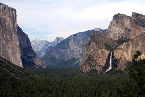 Bridal Veil falls, World Heritage Site 1984, Yosemite National park, California, USA United States