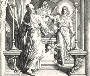 The Angel Gabriel Appears to Zechariah, by Julius Schnorr von Carolsfeld
