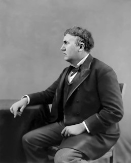Thomas Alva Edison, 1847, 1931, American inventor, digitally edited according to a photography,