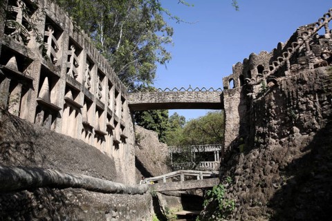 Rock garden initiated by Nek Chand around 1957at Chandigarh Union Territory, India, Asia