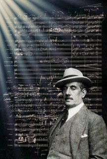 Giacomo Puccini, 1858 –1924, Italian composer, digitally edited according to a photograph by