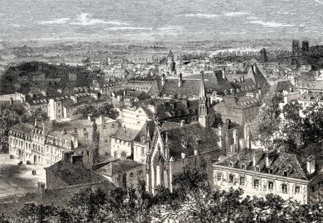 Historic view of Rennes, France, 19th century, Europe