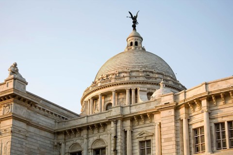 Victoria memorial impressive reminder of British Raj built between 1906 and 1921, Calcutta now