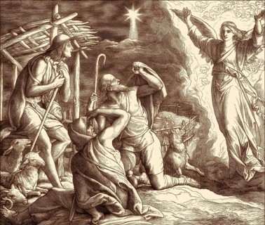 The annunciation to the shepherds, by Julius Schnorr von Carolsfeld