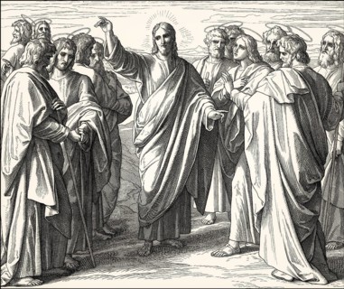 Jesus Sends out the Twelve Disciples, New Testament, by Julius Schnorr von Carolsfeld, 1860