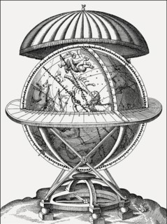 Celestrial globe, after Tycho Brahe Astronomiæ instauratæ mechanica, 1598