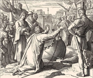 Paul Arrives in Rome, New Testament, by Julius Schnorr von Carolsfeld, 1860