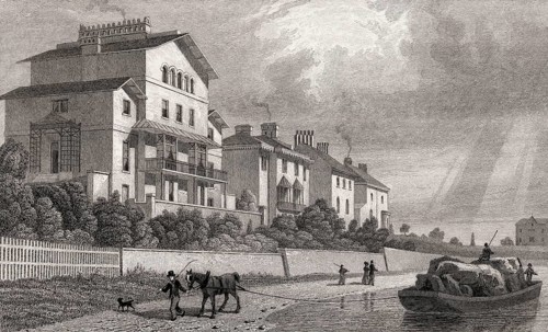 Park Village East, Regent's Park, London, UK, illustration by Th. H. Shepherd, 1826