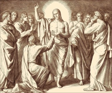 Doubting Thomas, New Testament, by Julius Schnorr von Carolsfeld, 1860