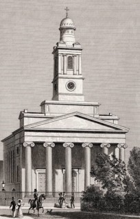 St. Peter's Church, Eaton Square, illustration by Th. H. Shepherd, 1828