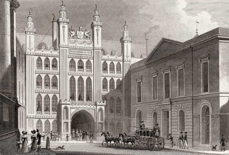 Guildhall, London, illustration by Th. H. Shepherd, 1828
