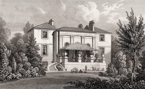 Albany Cottage, Regent's Park, London, UK, illustration by Th. H. Shepherd, 1826