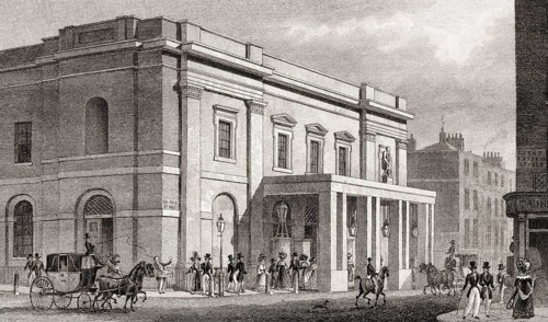 The Theatre Royal, Drury Lane, London, UK, illustration by Th. H. Shepherd, 1826