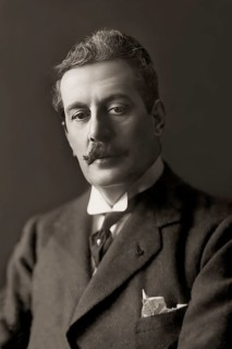 Giacomo Puccini, 1858 –1924, Italian composer, digitally edited according to a photograph
