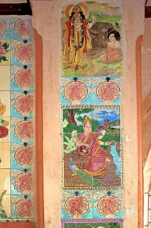 Painting on tiles, god goddess, Shiv Mandir built in 1950, taluka Bhiwandi, district Thana,