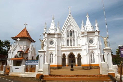 St. Thomas Forane church built in 1911 in North Paravur, Kerala, India, Asia
