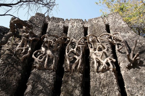Rock garden initiated by Nek Chand around 1957at Chandigarh Union Territory, India, Asia