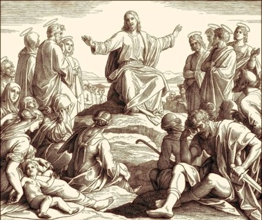 The Sermon on the Mount, New Testament, by Julius Schnorr von Carolsfeld, 1860