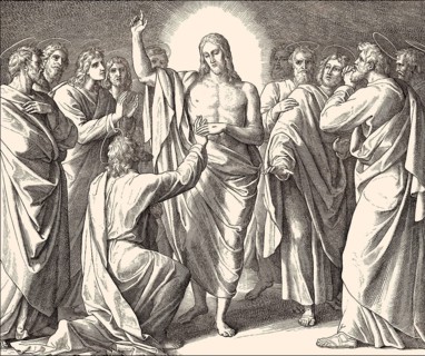 Doubting Thomas, New Testament, by Julius Schnorr von Carolsfeld, 1860