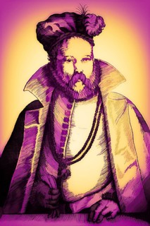 Tycho Brahe, 1546 – 1601, Danish astronomer and writer, digitally altered