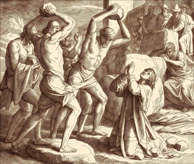 Stoning of Stephen, New Testament, by Julius Schnorr von Carolsfeld, 1860