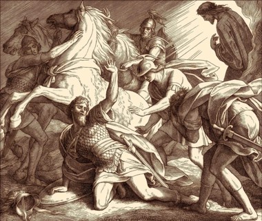 The conversion of Paul the Apostle, New Testament, by Julius Schnorr von Carolsfeld, 1860