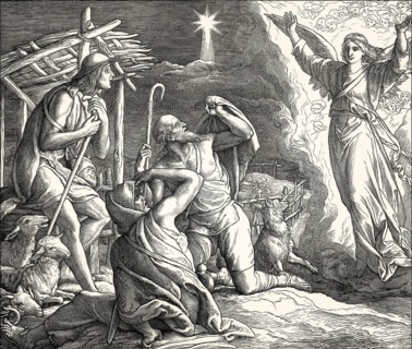 The annunciation to the shepherds, by Julius Schnorr von Carolsfeld