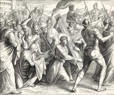 Christ Carrying the Cross, New Testament, by Julius Schnorr von Carolsfeld, 1860