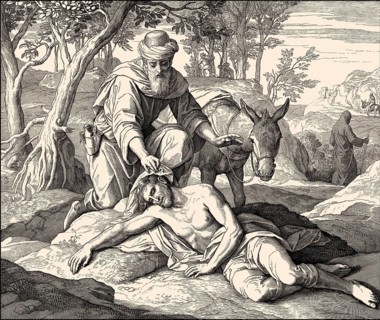 Parable of the Good Samaritan, New Testament, by Julius Schnorr von Carolsfeld, 1860