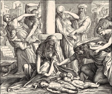 Massacre of the Innocents, New Testament, by Julius Schnorr von Carolsfeld, 1860