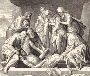 The Burial of Jesus, New Testament, by Julius Schnorr von Carolsfeld, 1860
