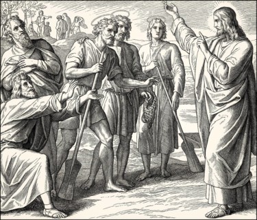 The calling of the disciples, New Testament, by Julius Schnorr von Carolsfeld, 1860