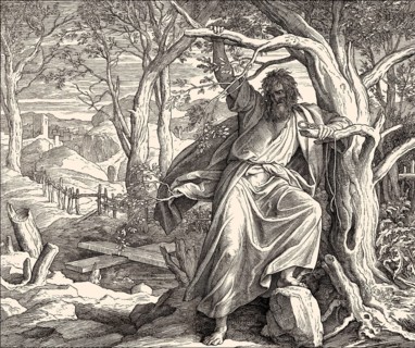 Death of Judas Iscariot, New Testament, by Julius Schnorr von Carolsfeld, 1860