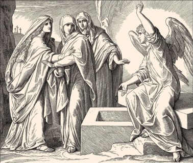 The Empty Tomb, New Testament, by Julius Schnorr von Carolsfeld, 1860
