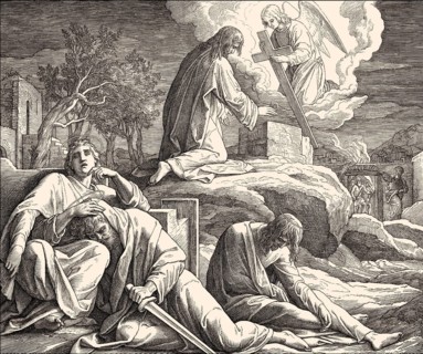 The Agony in the Garden of Gethsemane, New Testament, by Julius Schnorr von Carolsfeld, 1860