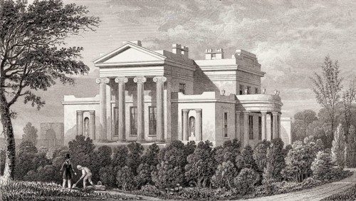 Villa in the Regent's Park, London, UK, illustration by Th. H. Shepherd, 1826