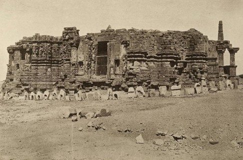 Ruins of the Somnath temple as they appeared in 1907, Somnath temple, Saurastra, Gujarat, India,