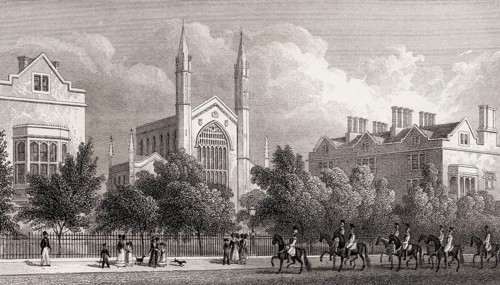 Royal Hospital Of St Katherine, Regent's Park, London, UK, illustration by Th. H. Shepherd, 1826