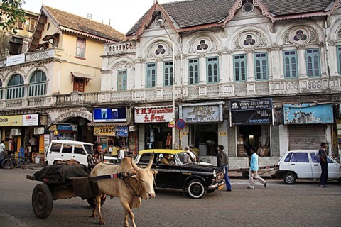 Hira Baug Seth Hirachand Gumanji Dharamshala Building built 1962 mass urban housing, Charni Road,