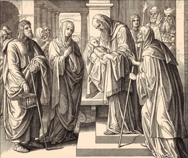 Simeon and Anna recognize Jesus, by Julius Schnorr von Carolsfeld