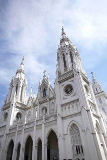 Basilica of Our Lady of Dolours with three tower front tower 146 ft high and rear Bible tower 260
