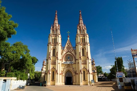 Saint Mary cathedral constructed in 1916, Madurai, Tamil Nadu, India, Asia