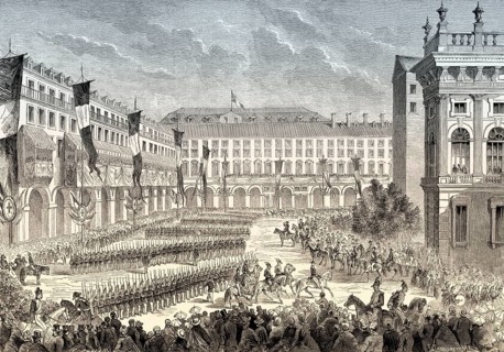 Review of the troops by the King of Italy, Victor Emmanuel II, Turin, June 7, 1863