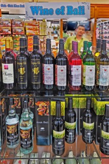 Wines and spirits from Bali, Airport, Denpasar, Bali, Indonesia, Asia
