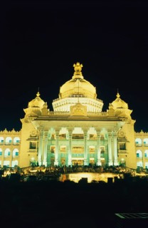 Vidhana Soudha built in 1956, Bangalore, Karnataka, India, Asia