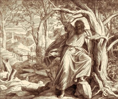 Death of Judas Iscariot, New Testament, by Julius Schnorr von Carolsfeld, 1860