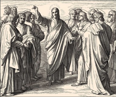 Jesus Sends out the Twelve Disciples, New Testament, by Julius Schnorr von Carolsfeld, 1860