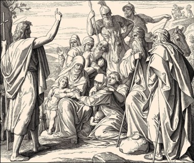 St John the Baptist in the Desert, New Testament, by Julius Schnorr von Carolsfeld, 1860