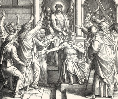 Jesus Delivered To Be Crucified by Pontius Pilate, by Julius Schnorr von Carolsfeld, 1860
